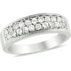 1/2 CT TDW Double-Row Diamond Fashion Ring in Sterling Silver