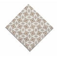 thumbnail image 1 of Eleventy Beige / Brown Hand Stitched Ornate Diamond Pocket Square - One Size, 1 of 1