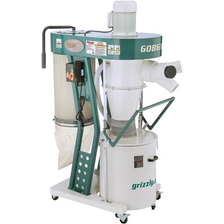 collector dust portable industrial grizzly cyclone hp