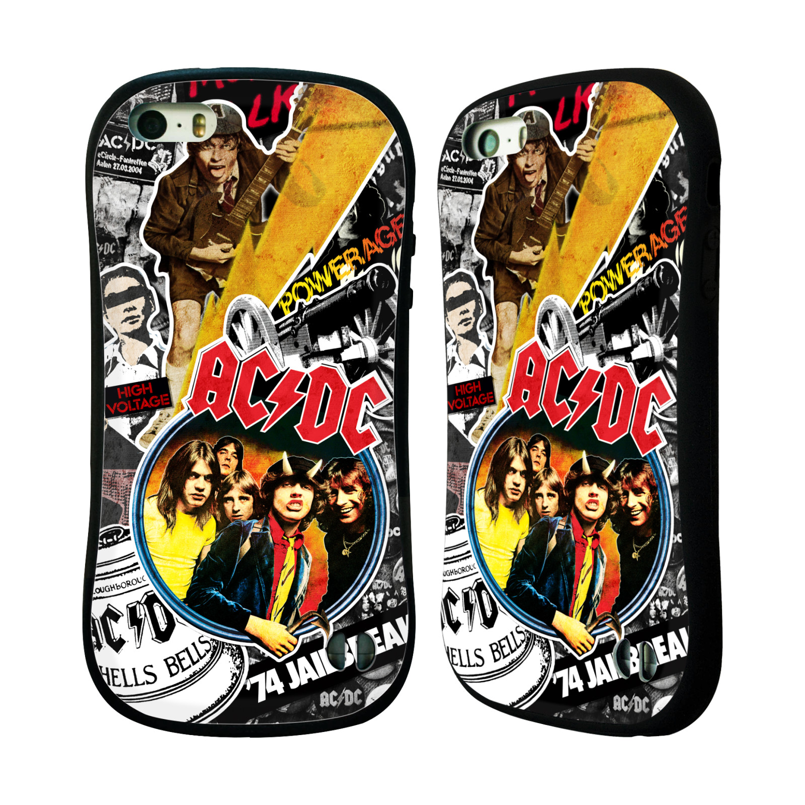 OFFICIAL AC/DC ACDC COLLAGE HYBRID CASE FOR APPLE IPHONES PHONES ...