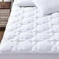 thumbnail image 2 of Cozylux Twin XL Cotton Mattress Pad Deep Pocket Quilted Mattress Cover Extra Long for College Dorm PillowTop Mattress Protector Up to 20", Fitted Sheet Mattress Cover, 39x80 inches, White, 2 of 4