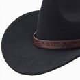 thumbnail image 7 of Gibobby Western Cowboy Hat For 3-8 Years Todddler Unisex Sun Hat Felt Suede Travel Cap Outdoor Sun Visor Wide Brim Hat With Strap Kids Hat,Black, 7 of 7