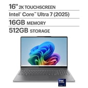 Lenovo Yoga 7i 2-in-1 16" 2K Touchscreen Laptop - Intel Core Ultra 7 256V, 16GB RAM, 512GB SSD, Intel Arc 140V GPU, Windows 11 Home, Luna Grey