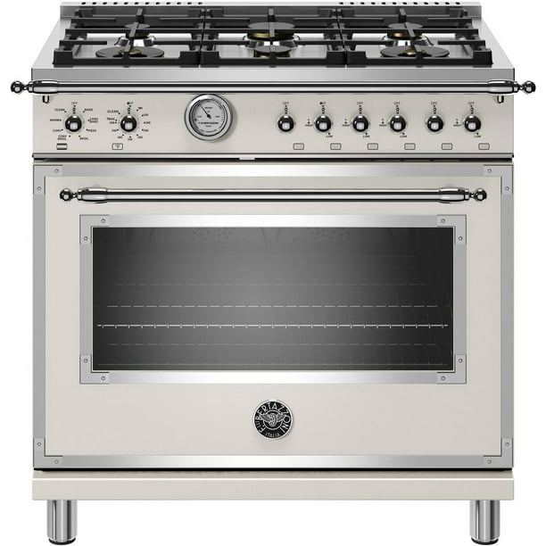 Bertazzoni Heritage 36 inch All Gas Range, 6 Burner HERT366GASAVT