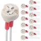 thumbnail image 1 of Bi-pin Base, G4, Gu5.3, G6.35, Gy6.35, Gx5.3 Mr16, Gz4 Mr11, Halogen Glow Socket Ceramic Body Lamp Holder (12pcs), 1 of 4