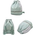 thumbnail image 2 of PENGXIANG Drawstring Backpack Adjustable Strap Basketball Bag for Women Men (Black), 2 of 7