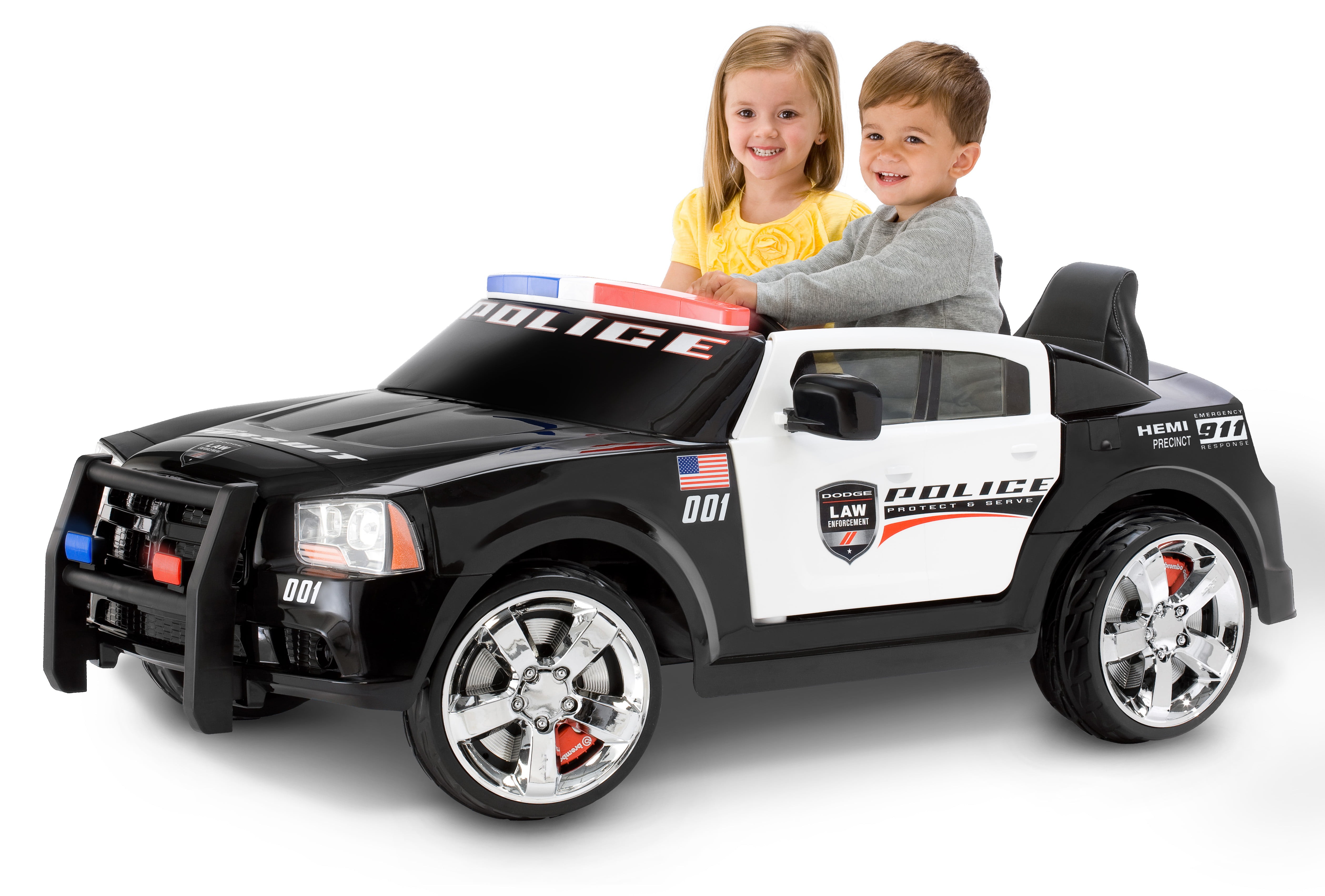 Kid Trax Ride On Police Car Kids Toy Siren Sounds 12 Volt Battery