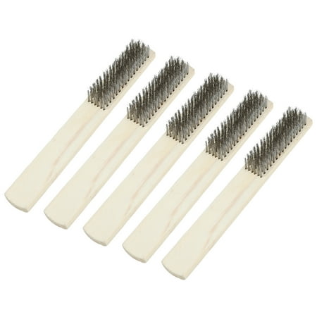 

5PCS Stainless Steel Brush Metal Surface Cleaning Brush Durable Tools for Paint Removal Cleaning Rust