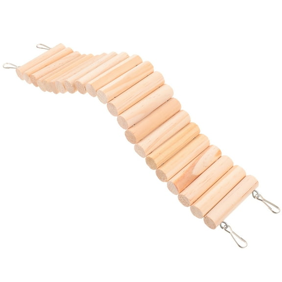 Wooden Ladder Toy for Hamsters and Guinea Pigs Safe and Odorless Wood Beige Color