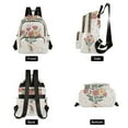 thumbnail image 4 of FORMRS Mini Backpack Purse for Women Travel Daypack Casual Shoulder Bag, Beige Cute Flower, 4 of 7
