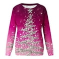 thumbnail image 4 of gakvbuo Ugly Christmas Sweater for Women 2024 Funny Christmas Sweatshirt Crewneck Xmas Print Long Sleeve Blouse Party Pullover Sweatshirt Tunic Tops Hoodless Shoulder Sweatshirt Gifts for Christmas, 4 of 6