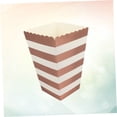 thumbnail image 3 of WASHWEPE Popcorn Container Rose Gold Striped Miniature Cardboard Boxes 12Set for Party Favors, 3 of 8