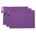 thumbnail image 1 of Unique Bargains Waterproof Zipper File Bags, A5 Document Holders for Office, Purple 3 Pack, 1 of 6