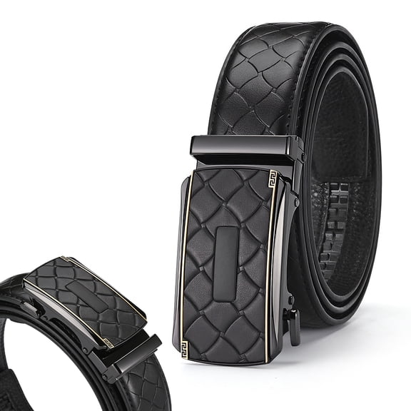 Men's Leather Dress Belt –Genuine Leather Dress Belt for Men – Classic Work & Casual Style