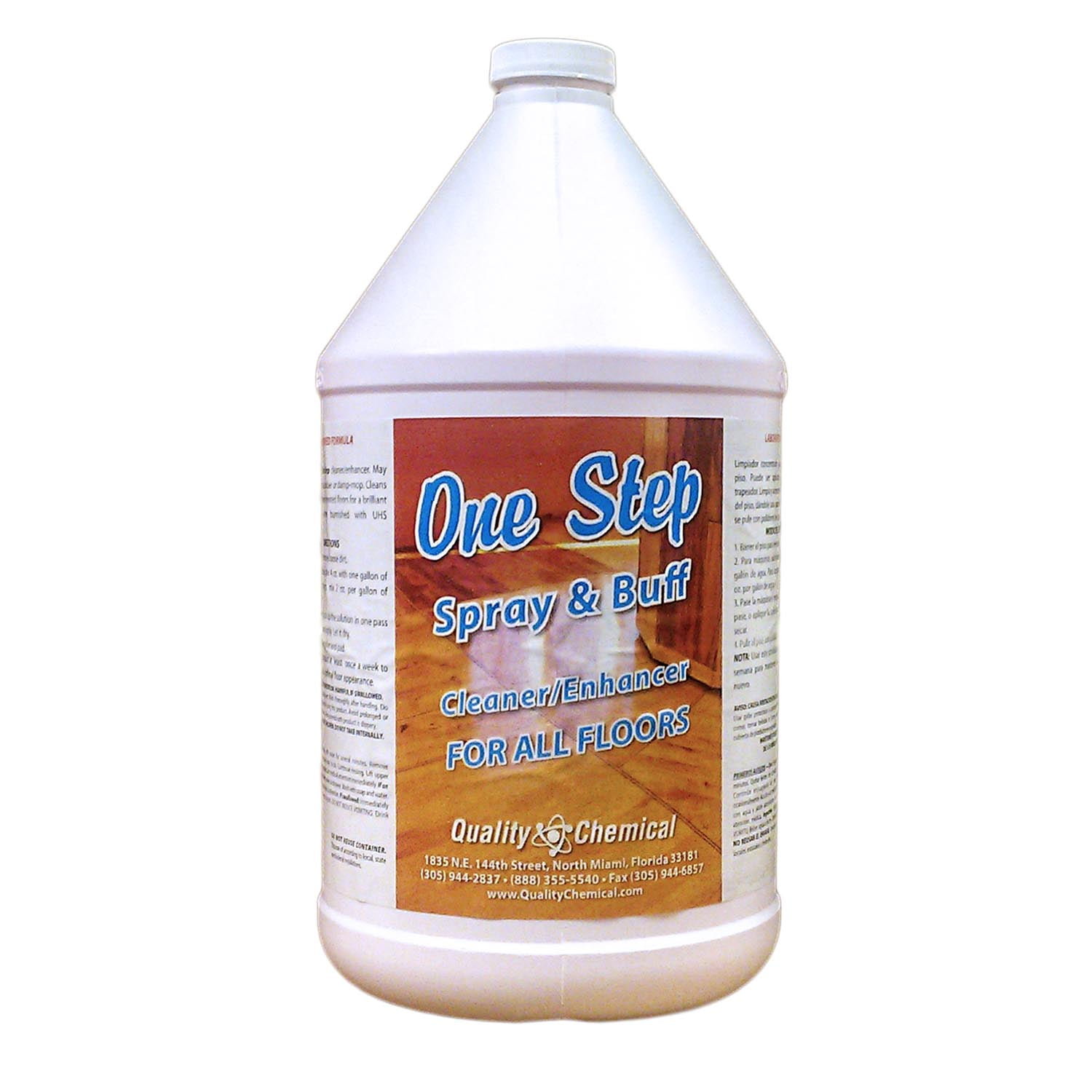 One Step Spray and Buff Floor Restorer Cleans & polishes 1 gallon