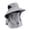 Grey, variant on Full Coverage Sun Hat for Women Men, Wide Brim Outdoor Fishing Hat with Neck Flap & Face Cover, Breathable Lightweight Bucket Hat for Hiking Gardening Cycling Travel