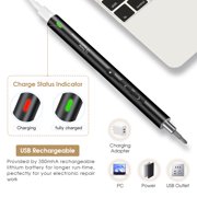 E·Durable 28 in 1 Mini Electric Screwdriver Sets with 24 Bits Rechargeable 3.7V Magnetic Repair Tool Kit