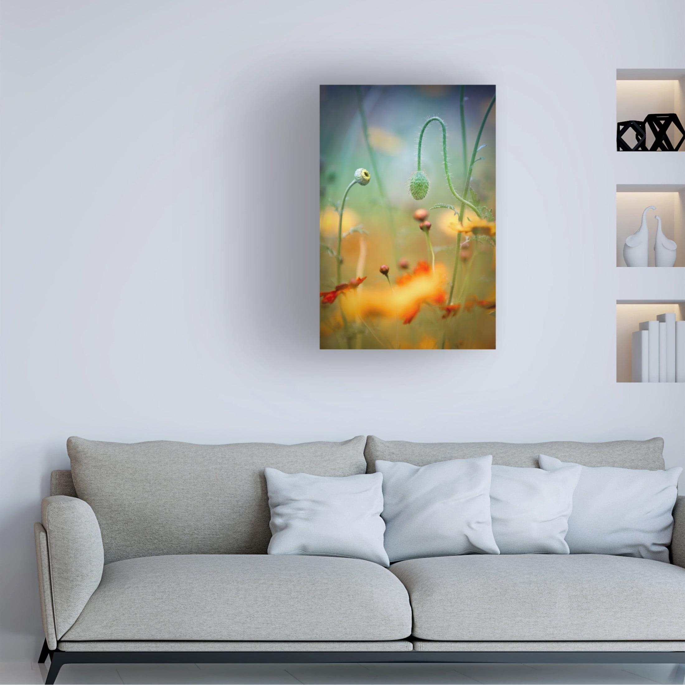 Canvas Wall Art - Steve Moore 'Poppy Field' Wall Art for Living Room, Bedroom, or Office D?cor by Trademark Fine Art - 12 x 19 Inches