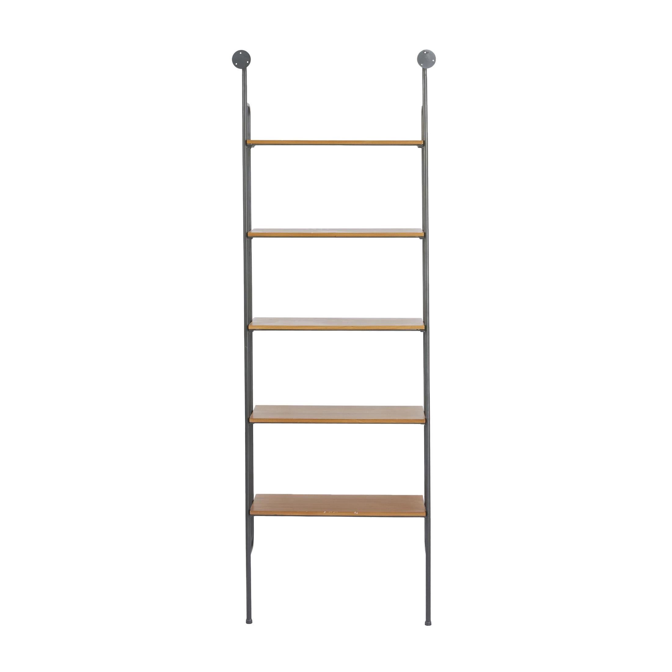DecMode 23" x 12" 5-Tier Brown Wall Shelf