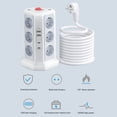 thumbnail image 3 of Toma Interruptor Cable Extensión Protección Contra Sobretensiones () Blanco, 3 of 9
