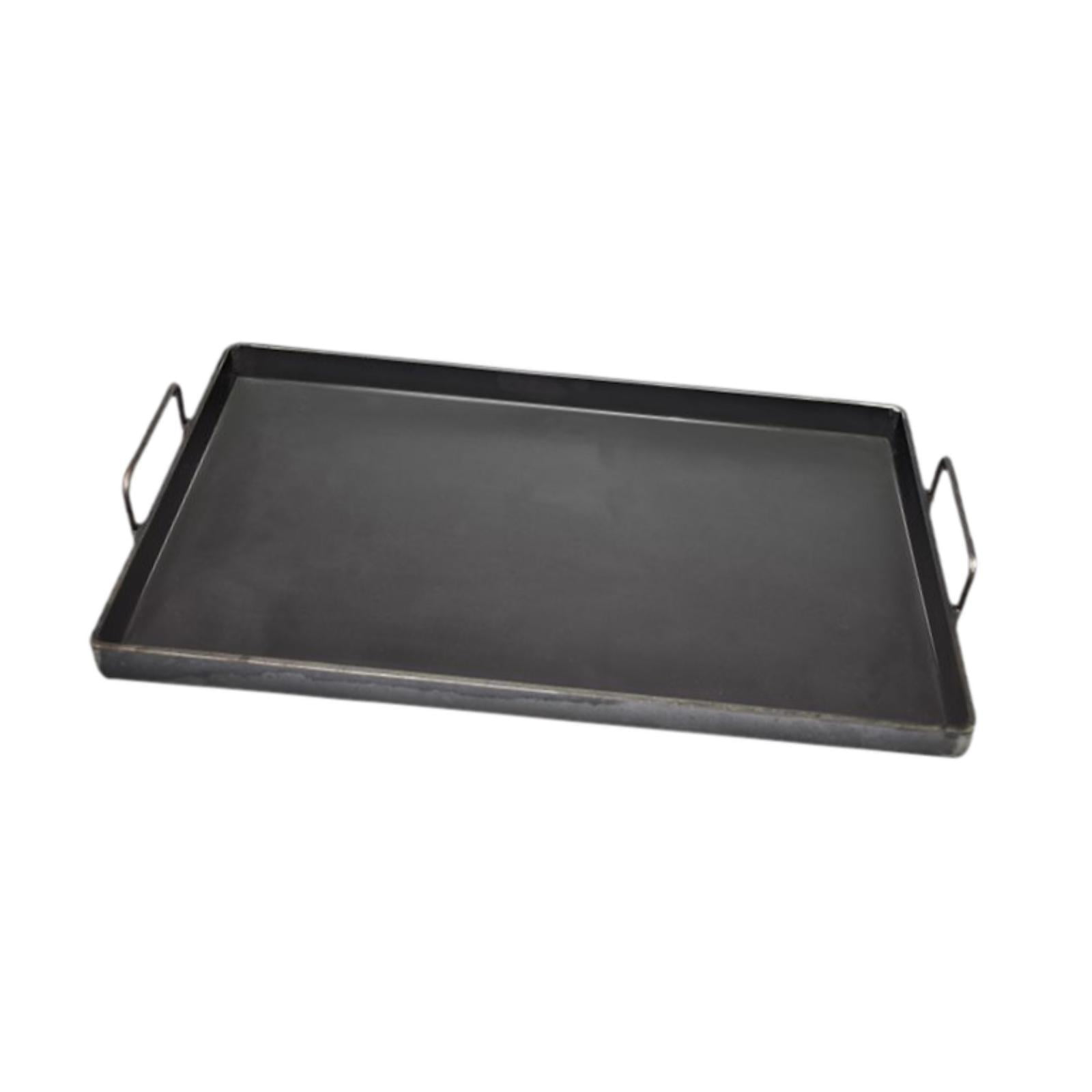 CarpNettore BBQ Griddle Flat Top Grill Plate Practical Accessory Universal Reinforced Ridges 3x2cm
