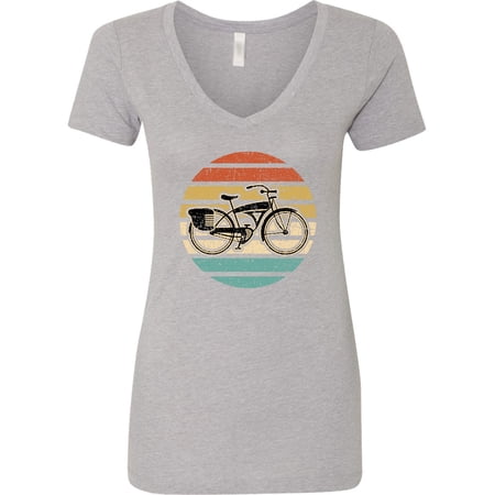 Inktastic Cycling Vintage Bicycle for Cyclist Women s V-Neck T-Shirt price history on PriceWatchPro