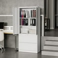 thumbnail image 5 of MIIIKO File Cabinets for Home Office, Lateral File Cabinets with Lock,Steel Storage Cabinet with 2 Drawers and Doors for Hanging Files Letter/Legal/A4 Size Files, 5 of 8