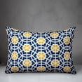 thumbnail image 2 of Creative Products Navy and Yellow Geo Circles 14x20 Spun Poly Pillow, 2 of 2