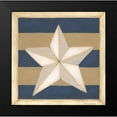 thumbnail image 2 of Shamp, Cindy 20x20 Black Modern Framed Museum Art Print Titled - White Star, Blue Stripes, 2 of 5