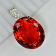 thumbnail image 5 of 98 Ct Natural Brazilian Red Topaz Pendant Oval Cut 925 Sterling Silver Jewelry, 5 of 6