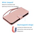 thumbnail image 3 of Njjex for Samsung Galaxy S22 Ultra（6.8"）Wallet Phone Case, Lanyard Flip Card Holder Slot Magnetic PU Leather Purse Kickstand Protective Case, Rose gold, 3 of 7