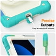 thumbnail image 7 of for iPad 9th/8th/7th Generation 10.2 inch Case, 360 Rotating Shockproof Cover with Stand, Handle, Shoulder Strap, Rainbow Blue, 7 of 7