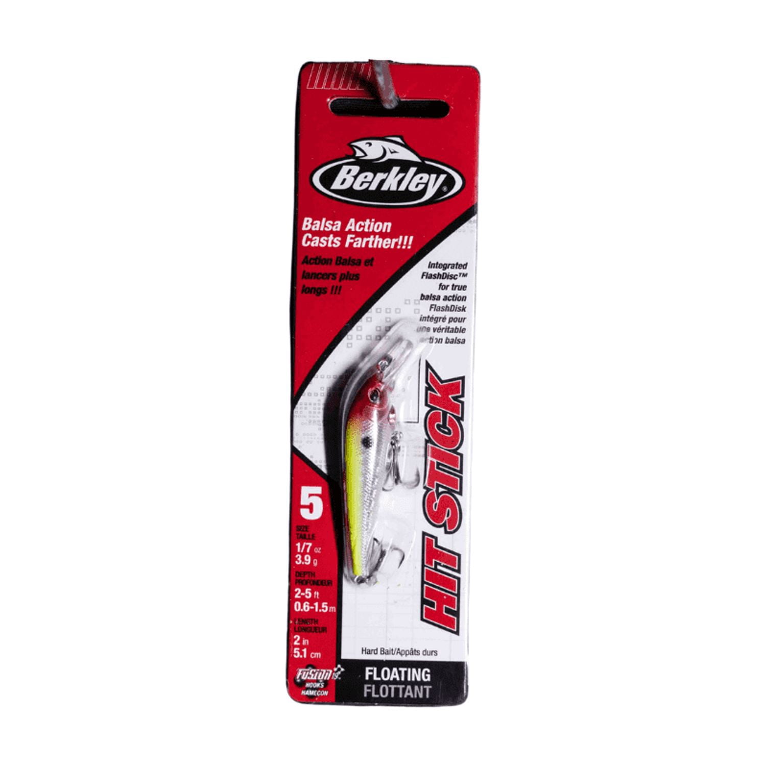 (2 pack) Berkley Hit Stick Fishing Lure, Clown, 1/7 oz