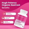 thumbnail image 2 of Nutrawave Organic Beetroot Capsules 1400Mg – Nitric Oxide Booster – Flavorless – 120 Count, 2 of 11