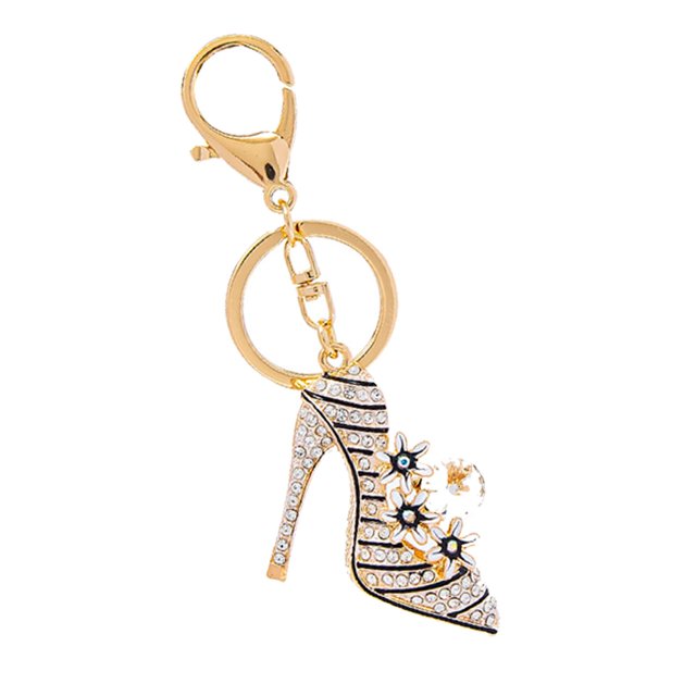 RKSTN Keychain New Diamond Inlaid High-Heeled Shoes Lovely Key Chain Bag Car Key Ring Pendant Keychain