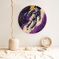 thumbnail image 4 of Honeii Astronaut Floating purple Space Print Elegant Bone China Decorative Plate, Porcelain Plate,Art Crafts,Ceramic Ornaments for Home Office Wall Decor-6in, 4 of 5