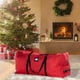 thumbnail image 4 of Bolsa de almacenamiento de árbol de Navidad grande con rueda duradera con ruedas , bolsa de lona impermeable a prueba de rasgaduras para árbol rojo Macarena Almacenamiento de árboles rodantes, 4 of 7