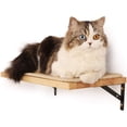 thumbnail image 1 of FUKUMARU Estante flotante de pared con alfombrilla para rascar gatos, estantes colgantes de madera de goma maciza de 0.79 pulgadas de grosor, 15.7 x 10 pulgadas, 1 of 5