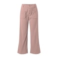 thumbnail image 4 of Xyant Teen Girls Corduroy Wide Leg Pants Kids Baggy Straight Adjustable High Waist Trousers School Pants for Girls (Pink,13-14 Years), 4 of 8