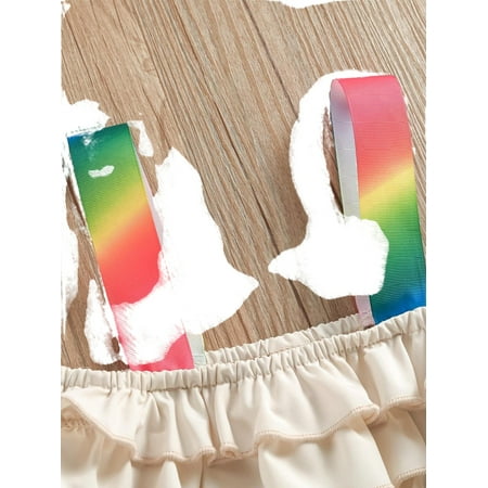 

Cute Ombre Straps Sleeveless Apricot Toddler Girls Two-piece Outfits (Girl s)