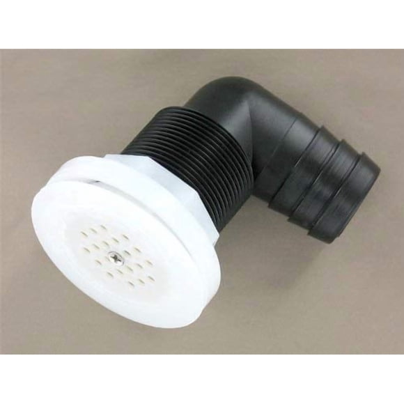 Replacement Boat Parts Elbow Drain w/Anti-Slosh Valve & 1-1/2" Hose Barb