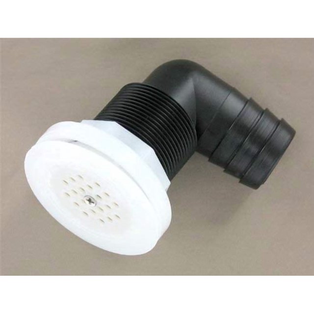 Replacement Boat Parts Elbow Drain w/Anti-Slosh Valve & 1-1/2" Hose Barb