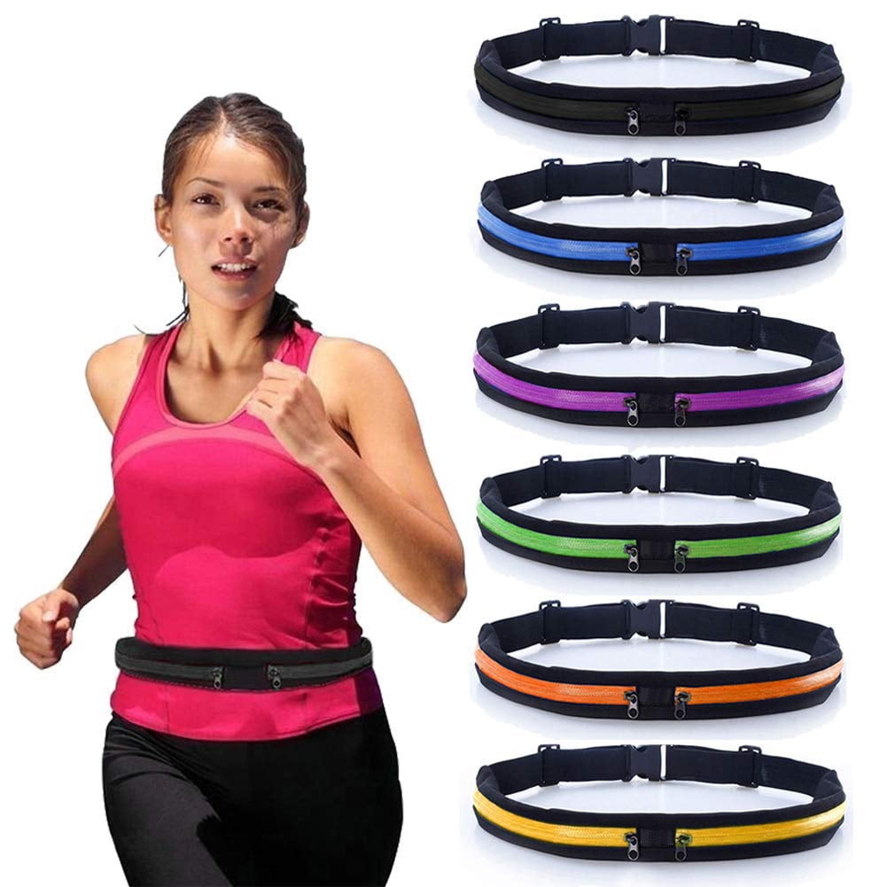 Waterproof Ultra-thin Adjustable Waist Belt Bag For Sports Fits Phone Cards WT 