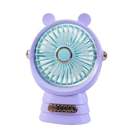 

NGTEVOOS Clearance 2023 Portable Soft Cute Desk Fans 2-Speed High Wind Rehargable Compact Quiet Fans