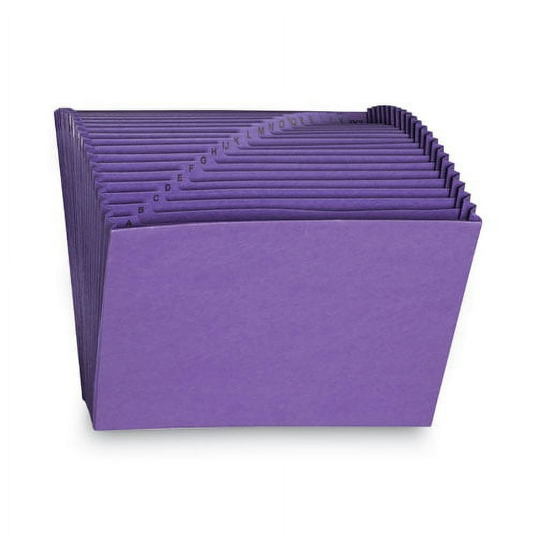 Heavy-Duty Indexed Expanding Open Top Color Files, 21 Sections, 1/21-Cut Tabs, Letter Size, Purple Heavy-Duty Indexed Expanding Open Top Color Files, 21 Sections, 1/21-Cut Tabs, Letter Size, Purple