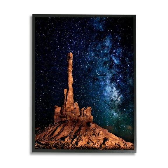 Stupell Industries Nebula & Desert Buttes Fairy Tales & Fantasy Photography Black Framed Art Print Wall Art, 11 x 14