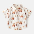 thumbnail image 2 of TAIAOJING T-Shirts Polyvalents Garçon Fille Imprimé Nuage Manches Courtes Col Rabattu Polo T-Shirts Boutonné Haut Coupe Décontractée Léger Usage Quotidien, 2 of 4