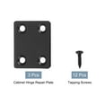 thumbnail image 3 of Unique Bargains 3 Set Flat Repair Plates, 1.5 x 1.77 Inch Stainless Steel Flat Straight Brace Bracket, Black, 3 of 7