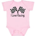 thumbnail image 3 of Inktastic I Love Racing Boys or Girls Baby Bodysuit, 3 of 5