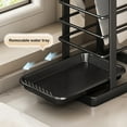 thumbnail image 3 of Universal Knife Block Holder - Knife Holder with Removable Tray, Compact Kitchen Knife Holder for Countertop, Detachable Empty Storage with Drain Hole,6.1x8.8in, 3 of 7